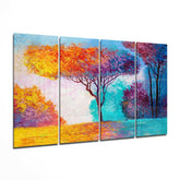Tree of Life 4 Pieces Mega Glass Wall Art (59"x36") | Insigne Art Design.